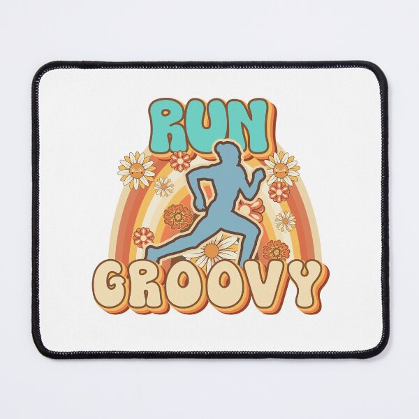 Item preview, Run groovy Runner retro quote gift for running Vintage floral pattern designed and sold by HomeCoquette.
