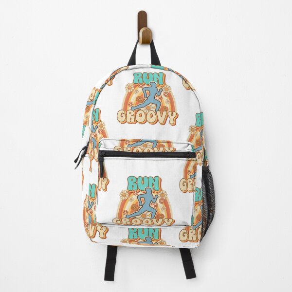 Item preview, Run groovy Runner retro quote gift for running Vintage floral pattern designed and sold by HomeCoquette.