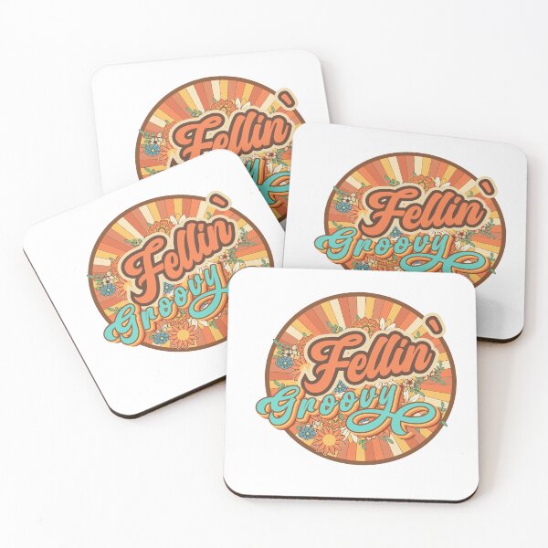 Item preview, Fellin groovy Runner retro quote  gift for running Vintage floral pattern designed and sold by HomeCoquette.