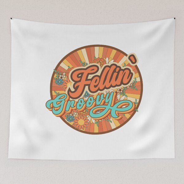 Item preview, Fellin groovy Runner retro quote  gift for running Vintage floral pattern designed and sold by HomeCoquette.