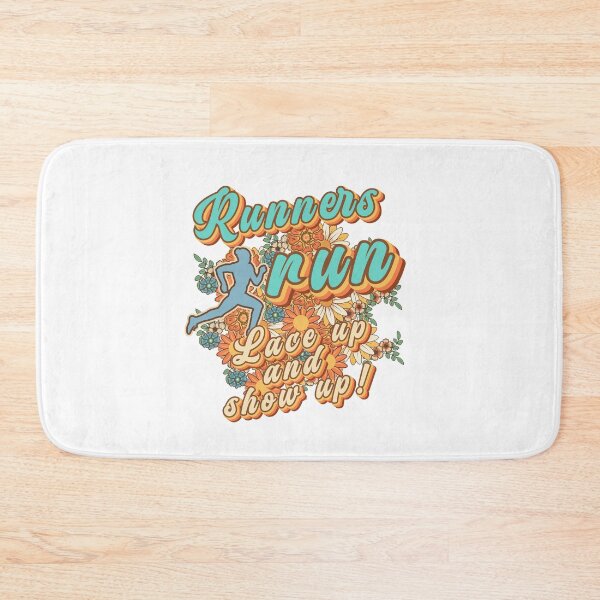 Item preview, Runners run lace up and show up Runner retro quote  gift for running Vintage floral pattern designed and sold by HomeCoquette.