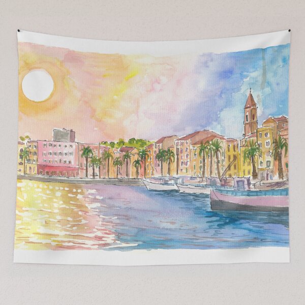 Item preview, Sunny Dreams in Harbour of Sanary-sur-Mer on Cote d Azur France designed and sold by artshop77.