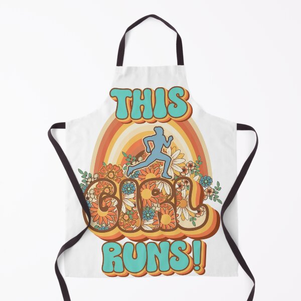 Item preview, This girl runs Runner retro quote gift for running Vintage floral pattern designed and sold by HomeCoquette.