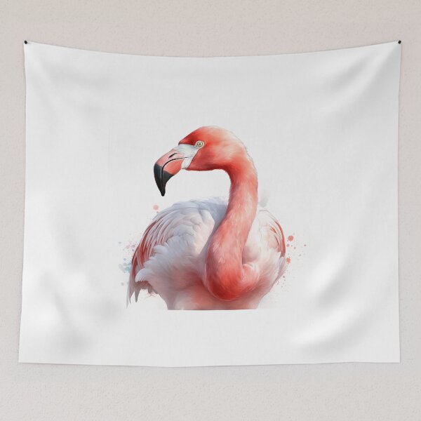 Item preview, Stunning Flamingo Watercolour Portrait designed and sold by Adios65.