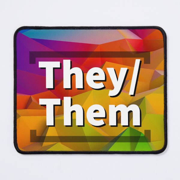 Item preview, They/Them Pronouns on a Rainbow Background designed and sold by MxA19.