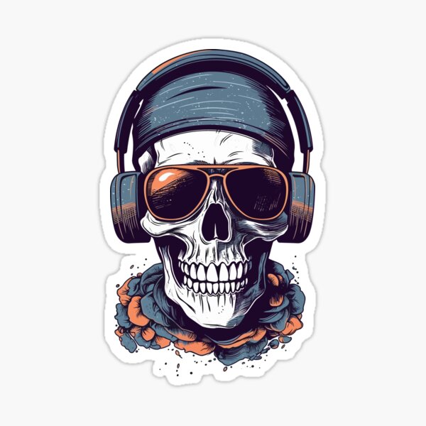 Funky Skull Sticker
