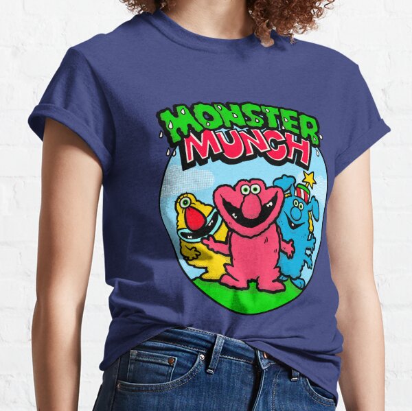 SESAME STREET Cookie Monster Munchies Unisex Tee - BLACK