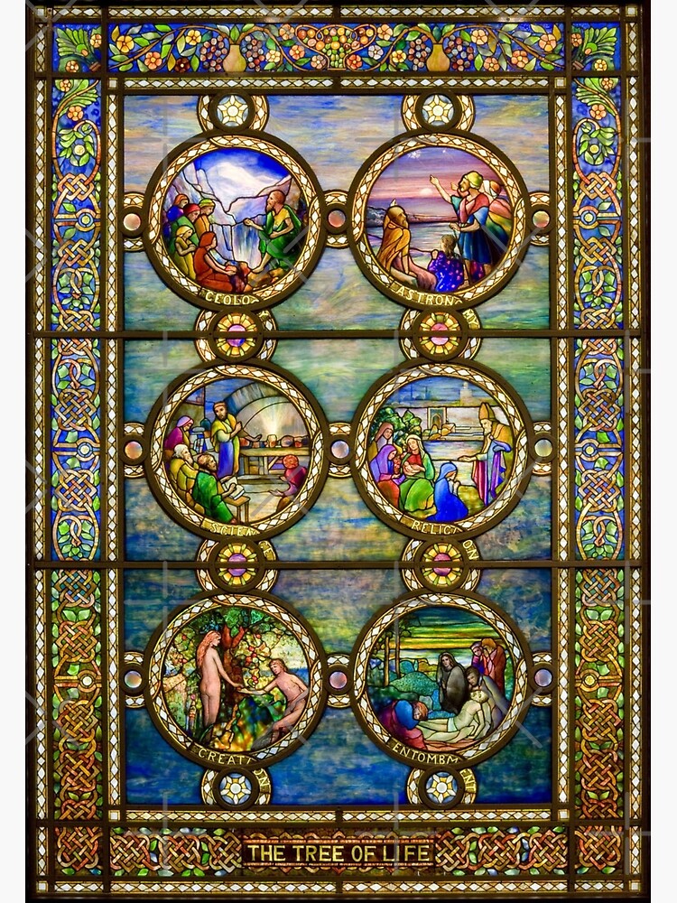 Louis Comfort Tiffany Stained Glass 17 The Tree Of Life Window