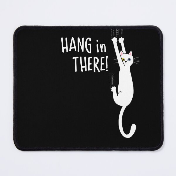 Item preview, White Cat Holding on with Claws - Hang in There! designed and sold by Jenn Inashvili.