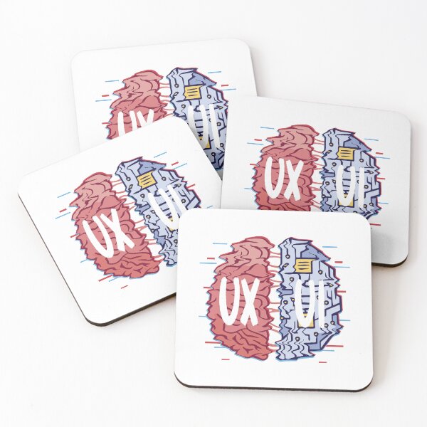 Item preview, UI UX User Interface Experience Designer Coding Brain designed and sold by MrEddie10.
