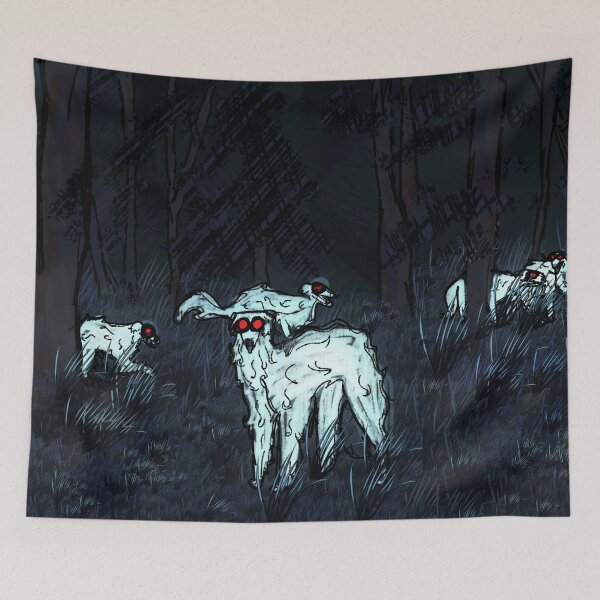 Item preview, ghost borzoi forest designed and sold by bitemarkz.
