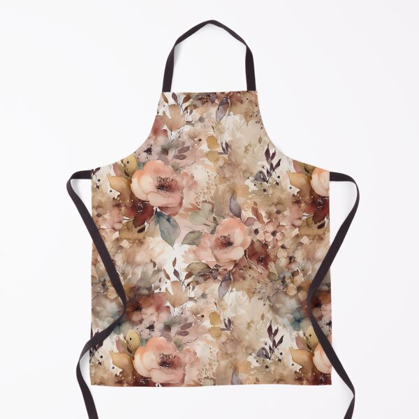 Item preview, Brown Watercolor Flowers Seamless Pattern designed and sold by seamlessStuff.