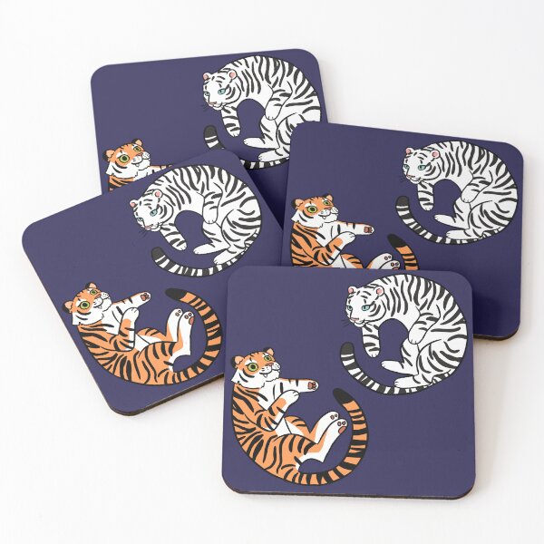 Item preview, Cute white and orange tigers designed and sold by Yarafantasyart.