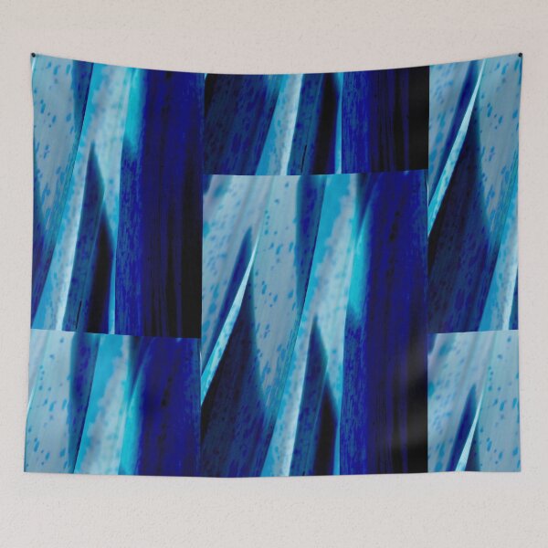 Item preview, Leaf Brush Blue Abstract Effects Garden Delights Vertical designed and sold by eddiebarronshop.