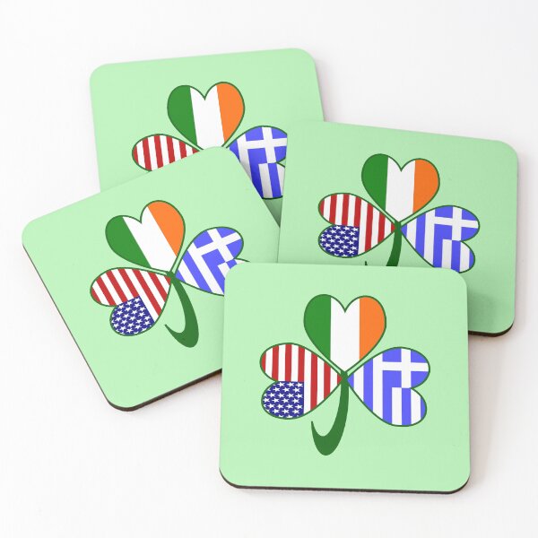 Item preview, Greek Irish USA Shamrock designed and sold by AuntieShoe.