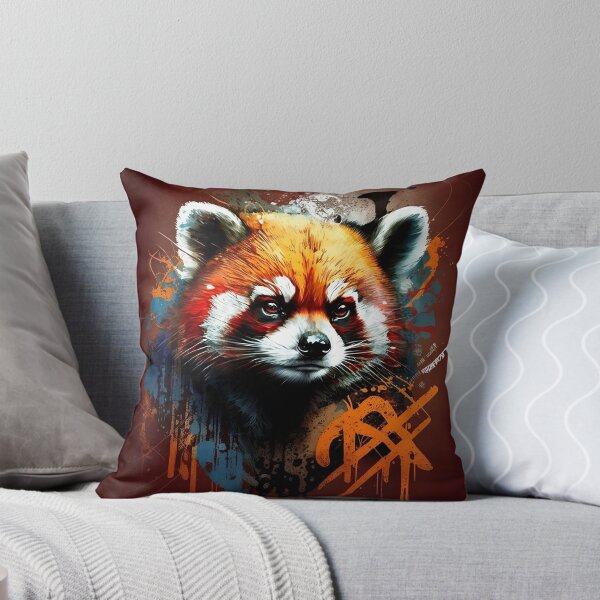 Aperçu de l'œuvre Red Panda Graffiti Style 5 créée et vendue par IntrepidPanda.