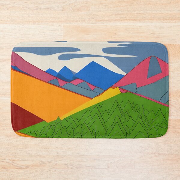 Item preview, Colorful drawing of mountains designed and sold by brandway.