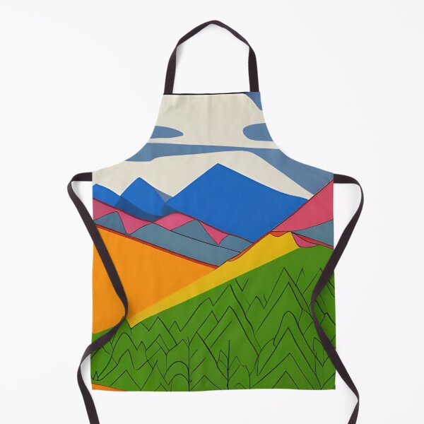 Item preview, Colorful drawing of mountains designed and sold by brandway.