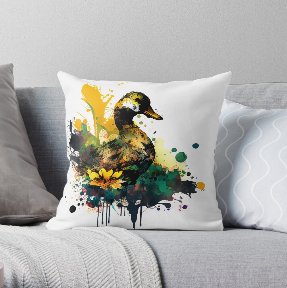 Magical Duck Throw Pillow for Sale by valeriyhol