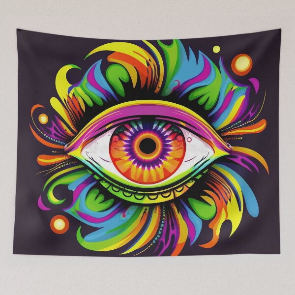 Item preview, Abstract Rainbows Cartoon Eye designed and sold by MythicPrompts.
