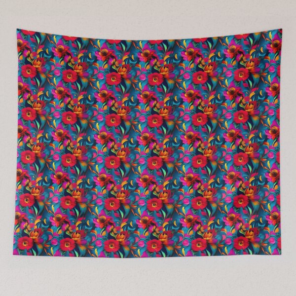 Artikelvorschau, Bold Abstract Floral Patterns - Vibrant and Eye-catching Designs for Your Home entworfen und verkauft von addsomepattern.