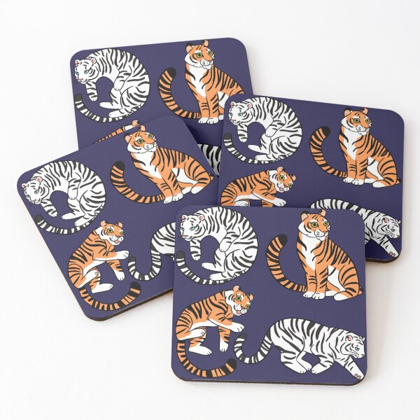 Item preview, Cute white and orange tigers pack designed and sold by Yarafantasyart.