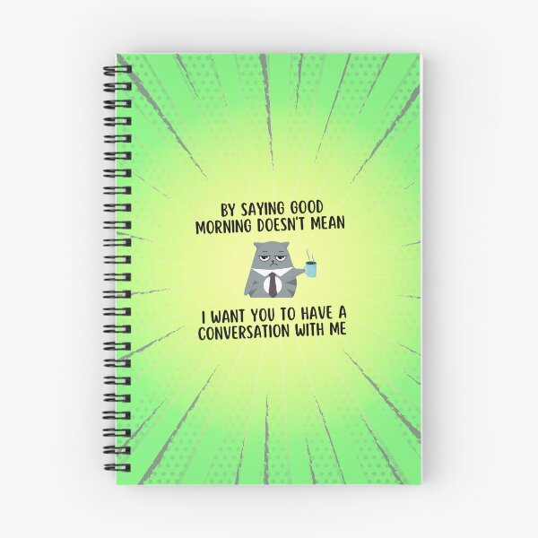 Item preview, Morning Grouch Cat, Retro Comic Green Rays Background designed and sold by AlfabetDesign.