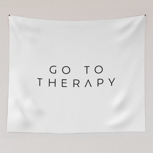 Item preview, Go to Therapy Thin Text designed and sold by Not Lost Wanderer Design.