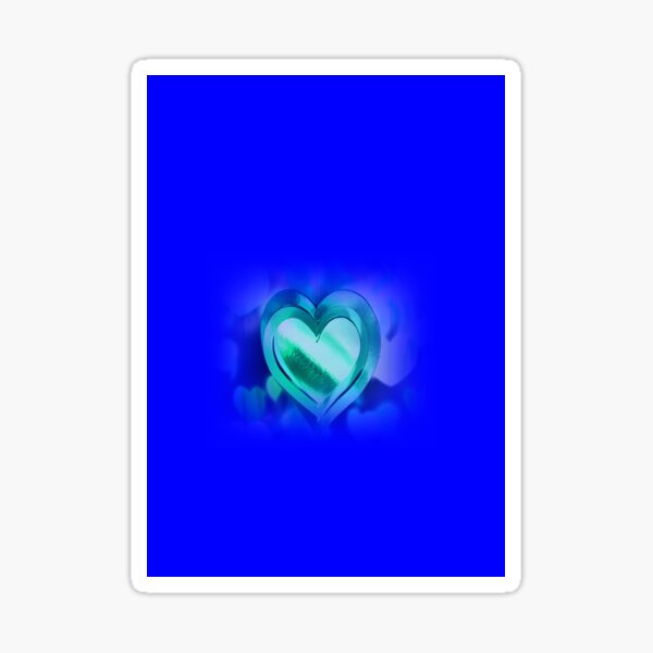 Artikel-Vorschau von Aqua Blue Heart auf hellem blauem Hintergrund, designt und verkauft von robspencer.