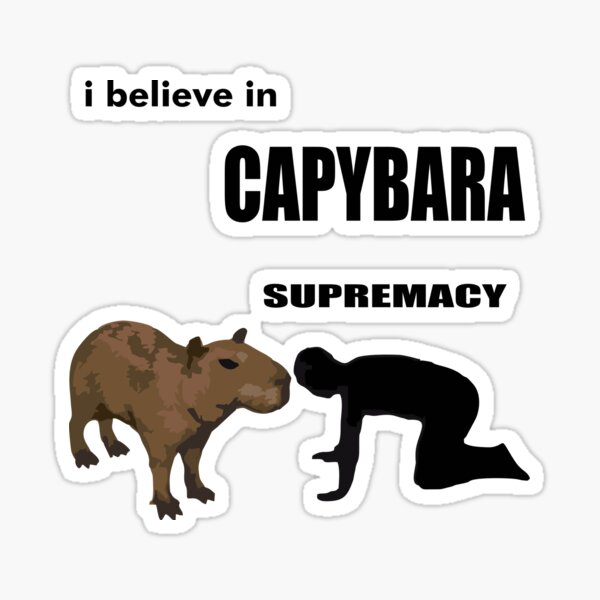 Capybara Playing Ice Hockey Stickers for Sale