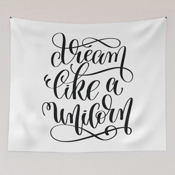 Item preview, Dream Like a Unicorn Kid Art Inspirational Quote designed and sold by ProjectX23.