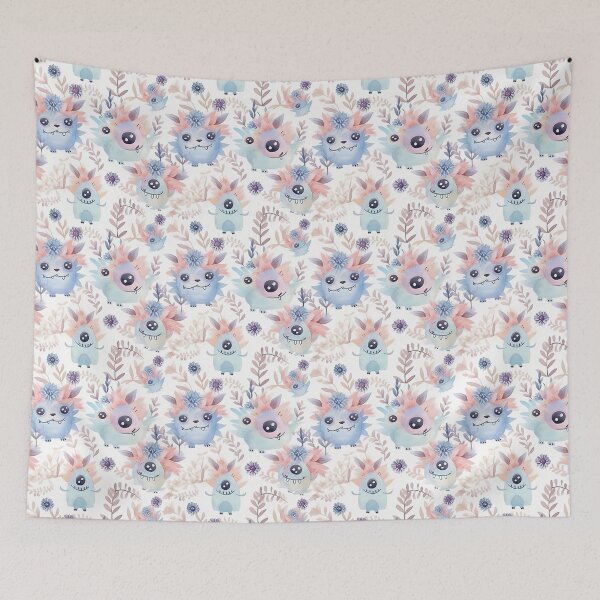 Item preview, Lovely Little Flower Monsters designed and sold by TheKellyGirls.