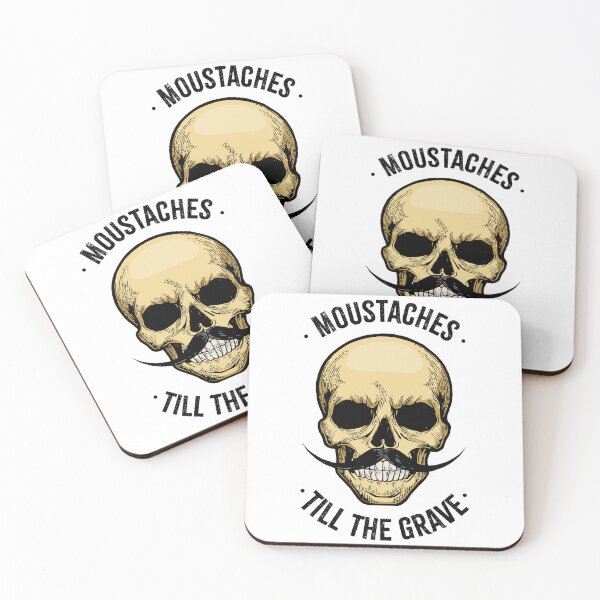 Item preview, Human skull with moustache designed and sold by IronicEmpire.