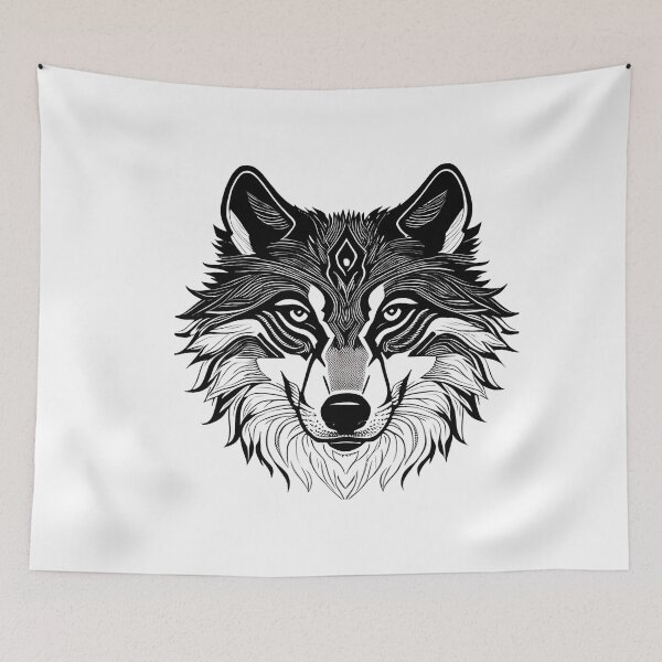 Item preview, Tribal Wolf Head for Wolf Lover - Wolf Face designed and sold by Cheeeeky.
