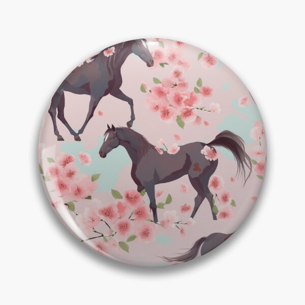 Item preview, Horses with Cherry Blossoms designed and sold by katlynlizzio.