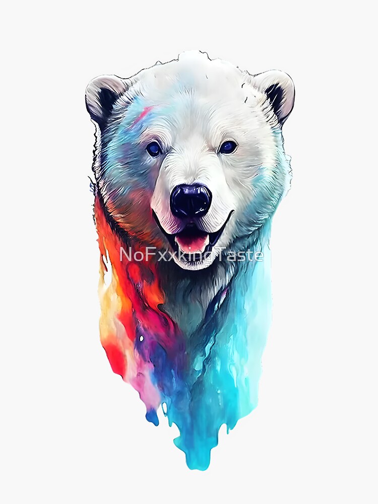 Polar Bear Art - Polar Bear - Sticker