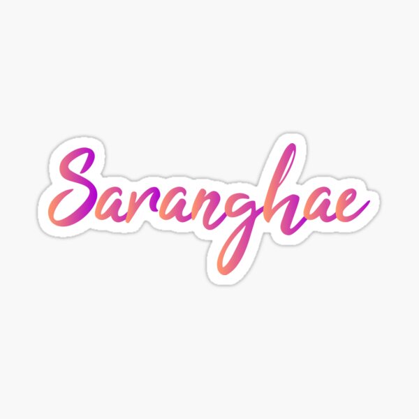 Artikel-Vorschau von Saranghae-Farbverlaufstext, designt und verkauft von VectorVasu.