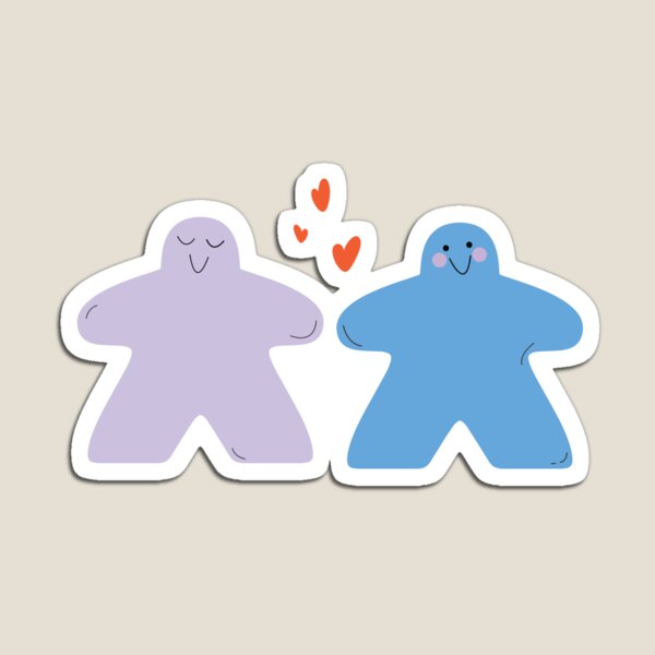Aperçu de l'œuvre Couple de Meeples mignons créée et vendue par BeamGeeks.