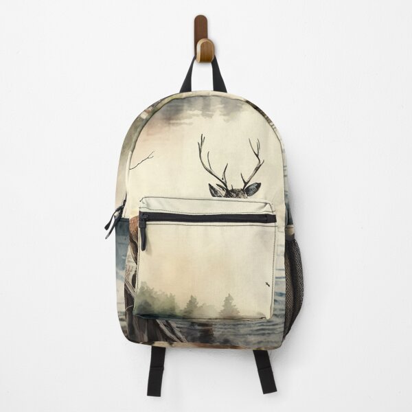 Item preview, deer on river watercolor designed and sold by shokA Design.