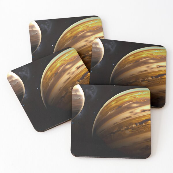 Item preview, Two planets against the background of dark space designed and sold by brandway.