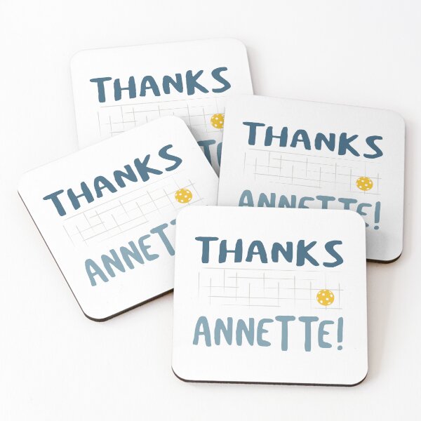 Item preview, Funny Pickleball Pun Thanks Annette Hits the Net designed and sold by whyitsme.