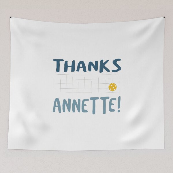Item preview, Funny Pickleball Pun Thanks Annette Hits the Net designed and sold by whyitsme.
