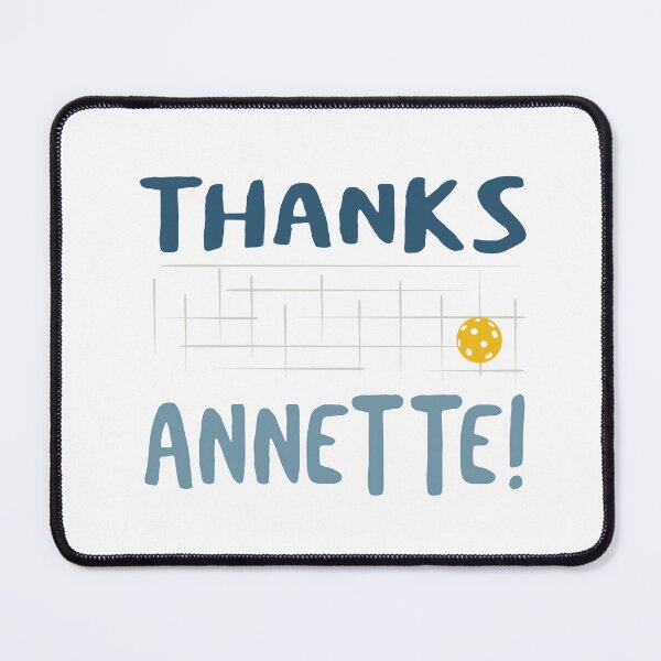 Item preview, Funny Pickleball Pun Thanks Annette Hits the Net designed and sold by whyitsme.