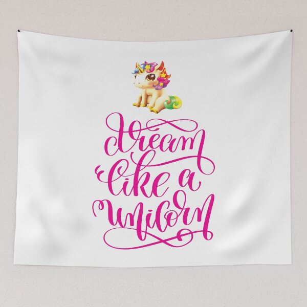 Item preview, Dream Like a Unicorn Kid Art Inspirational Quote designed and sold by ProjectX23.