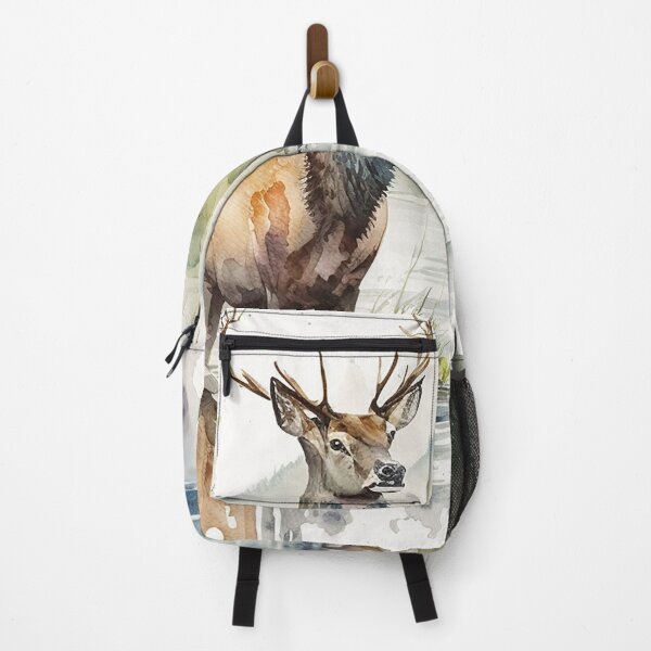 Item preview, deer on river watercolor designed and sold by shokA Design.