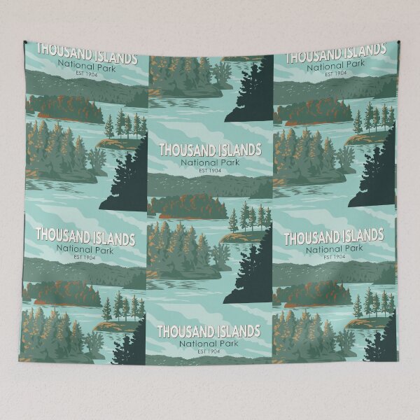 Item preview, Thousand Islands National Park Canada Travel Art Vintage designed and sold by KrisSidDesigns.