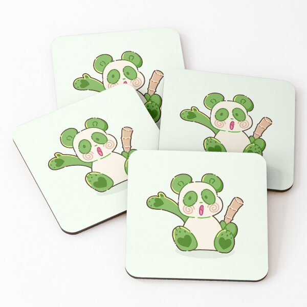 Item preview, green panda bear wave designed and sold by cinmiroll.