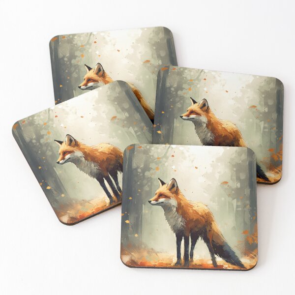 Item preview, Red fox painting designed and sold by pietrofoto.