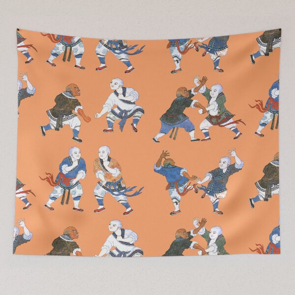 Item preview, Monks from Shaolin Temple practicing and sparring B designed and sold by NurturingSpirit.