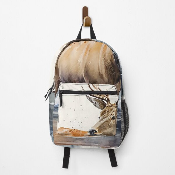 Item preview, deer on river watercolor designed and sold by shokA Design.